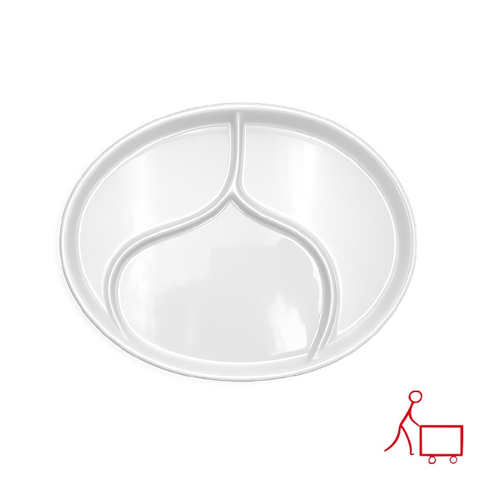 【５周年感謝祭SALE商品】202607_7【A品・B品込み】楕円仕切りプレート　31.4cm