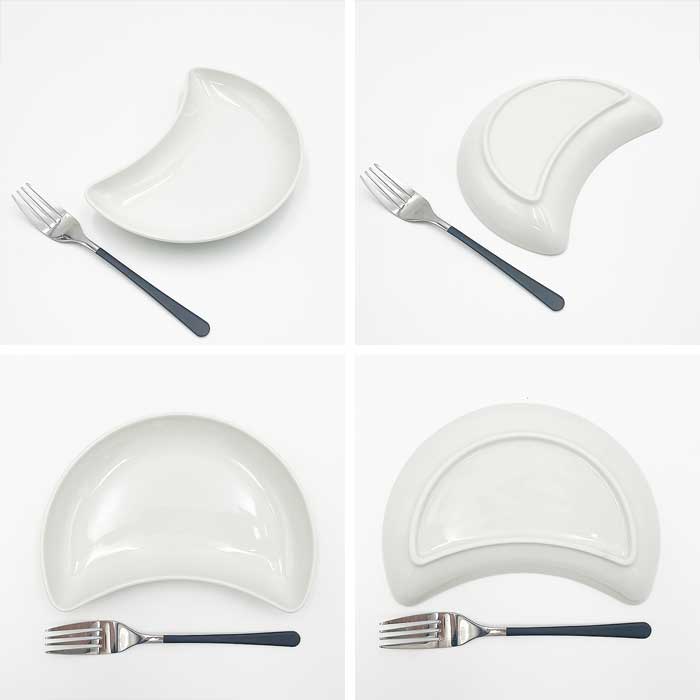 02【A品・B品込み】三日月プレート　18cm　