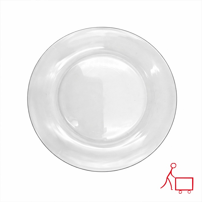 833388【A品・B品込み】ガラスリムプレート18.8cm