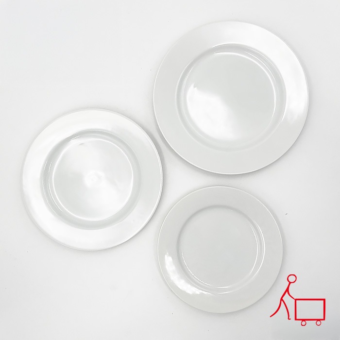 833055【選べる3size】【A品】プレーンリムプレート 20.8cm/19cm/16.5cm