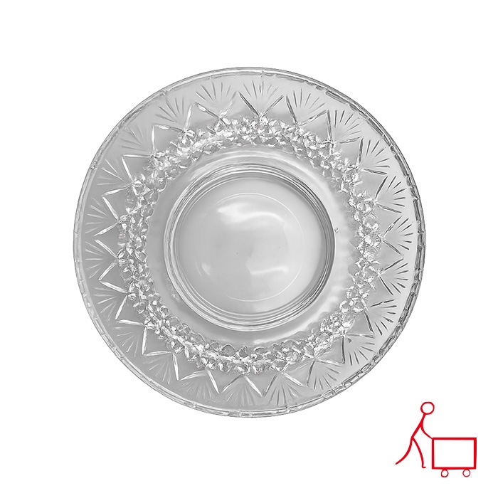 833173【A品・B品込み】切子ガラス茶托 11.8cm
