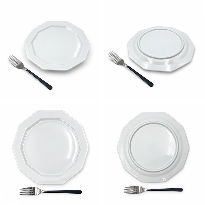 833447【A品・B品込み】10角プレート 23cm