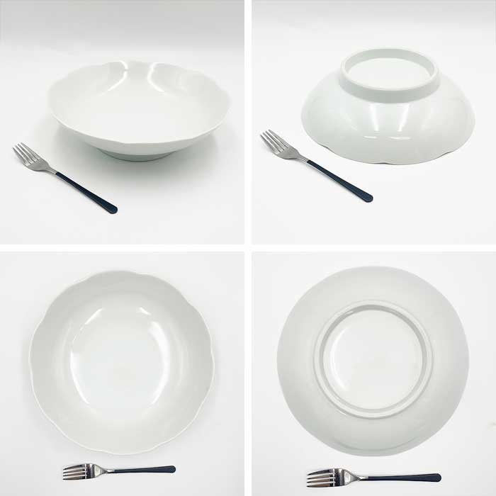 100【A品・B品込み】フリル高台惣菜大鉢