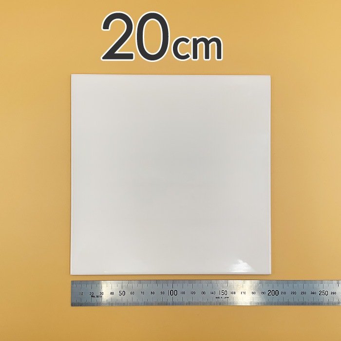 119b 【選べる3size】【B品】パレットタイルピュアホワイト(正方形)20cm/15cm/10cm
