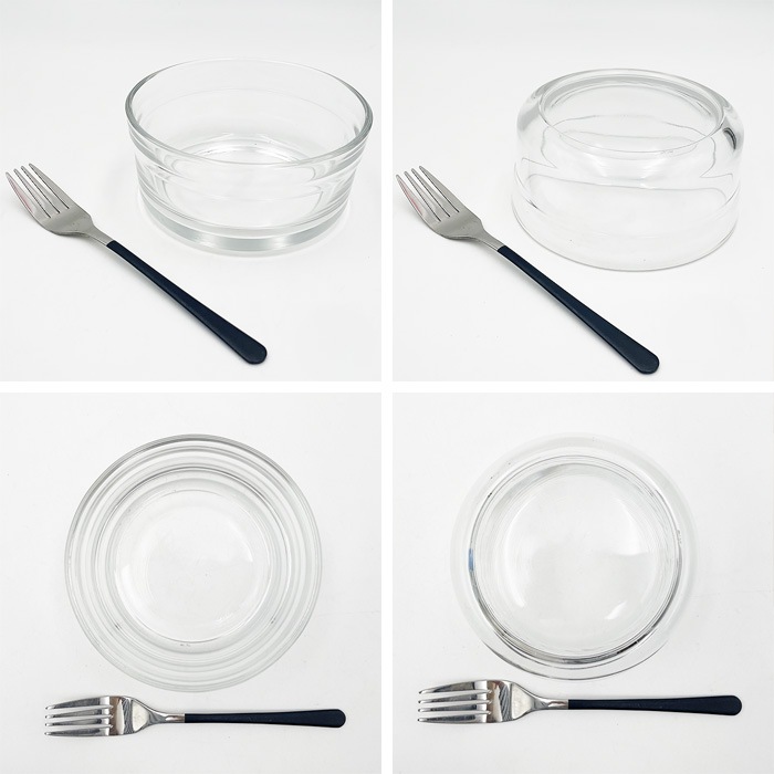 【５月SALE商品】833417【A品・B品込み】ガラス保存容器（蓋付き）３点セット　12.5cm/10.5cm/9.0cm
