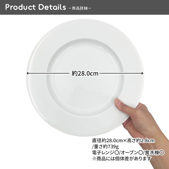 202606_5【A品・B品込み】リムプレート　28.0cm