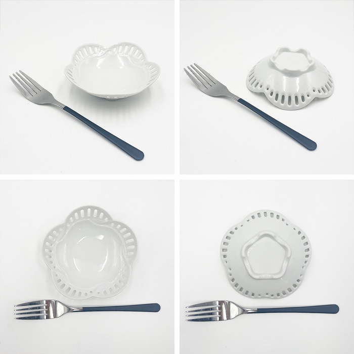 137【A品・B品込み】透かし五つ葉皿小