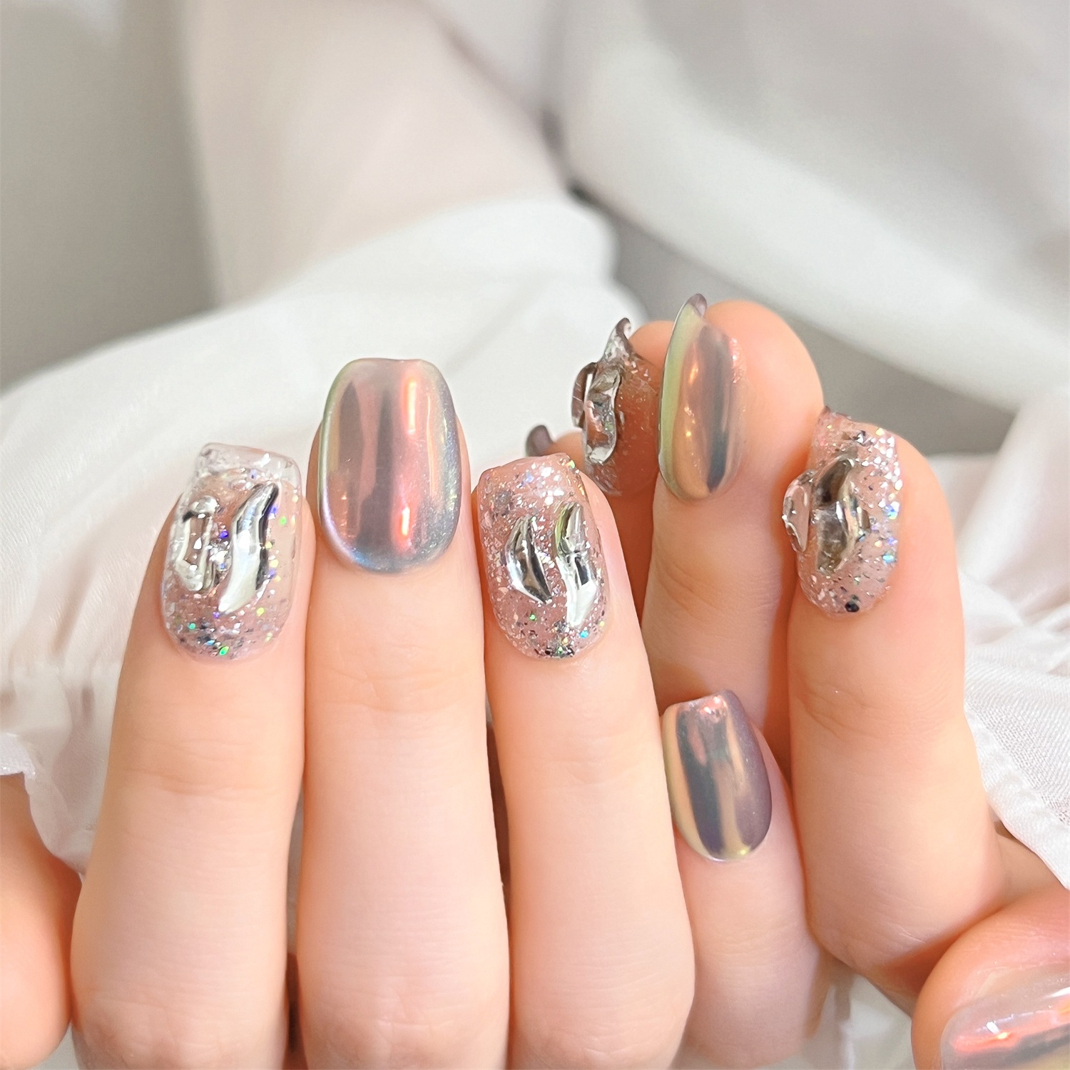 【I01】シャイニングシルバー|(shortサイズあり)