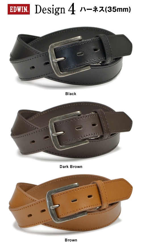 ��EDWIN ���ɥ�����٥٥�� ��� ���åɥץ饤�� ���٤�ǥ����� ���� �쥶�� ����ץ� �١����å� 30mm 35mm 30�ߥ� 35�ߥ� 3cm 3.5cm �� �쥶���٥�� �����奢��٥�� �쥶�� �ǥ˥� ������ ���Υѥ� �� �֥�å�/�������֥饦��/�֥饦�� belt mens