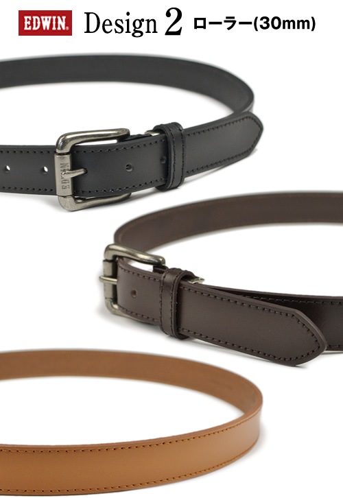��EDWIN ���ɥ�����٥٥�� ��� ���åɥץ饤�� ���٤�ǥ����� ���� �쥶�� ����ץ� �١����å� 30mm 35mm 30�ߥ� 35�ߥ� 3cm 3.5cm �� �쥶���٥�� �����奢��٥�� �쥶�� �ǥ˥� ������ ���Υѥ� �� �֥�å�/�������֥饦��/�֥饦�� belt mens