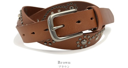 ベルト スタッズベルト Calm Amalthea きらめく花模様のスタッズベルト カジュアルベルト メンズ レディース 本革ベルト 牛革 ベルト デニム Belt ギフト ベルトラボオリジナルブランド Calm カーム 静かにかがやくスタッズ ベルト専門店ベルトラボ