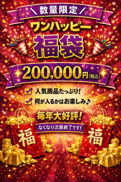 ONE PIECE - 【駅前店】magi公式 ワンピースカードゲーム20万円福袋 7/23制作】【BOX確定！】ワンハッピー本気の福袋 20万円 | 2026年福箱