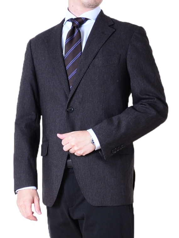 74950HAUPTダブルスーツ上下黒サイズYA7