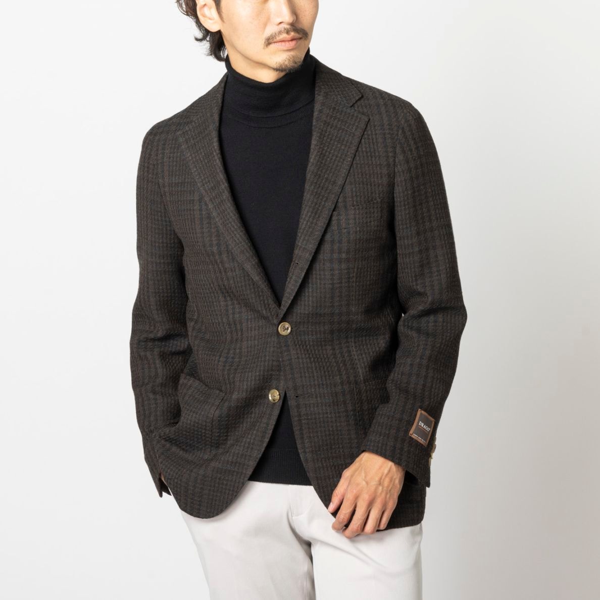 ≪超特価≫CANONICO/カノニコ/ウインドペン柄/ブラウン/チェック