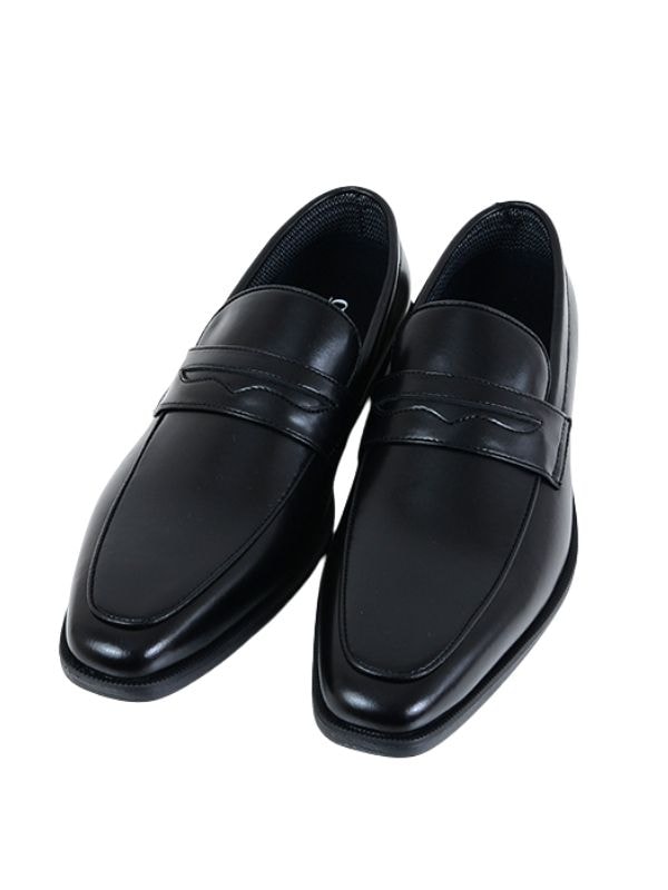 Soffice & Solid ブラックドレスシューズ 8.5 S804 STACCATO | ピスコチャイドレスシューズ (ローファー