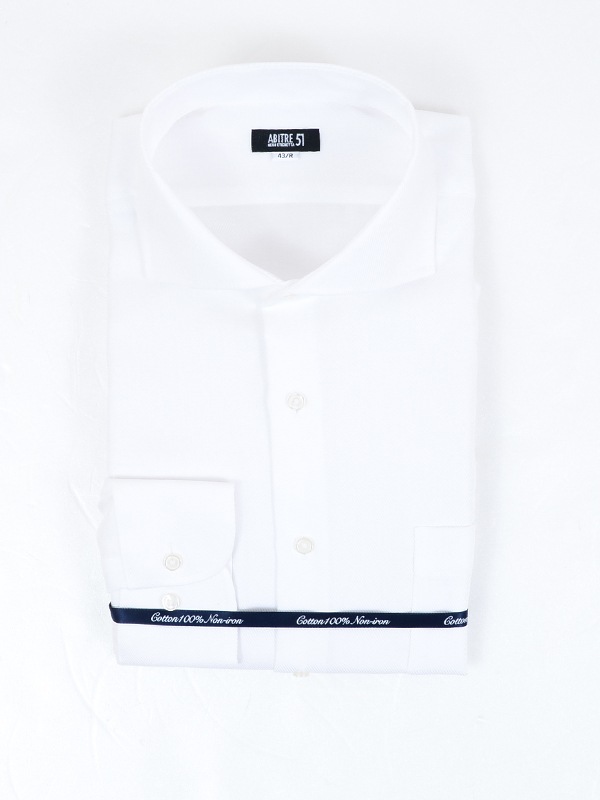 【限定販売品】HOMME PLISSÉ ドレスシャツ サイズ2 ホワイト BOYSHE original》 カッタウェイカラー ドレスシャツ【2 size/2 col