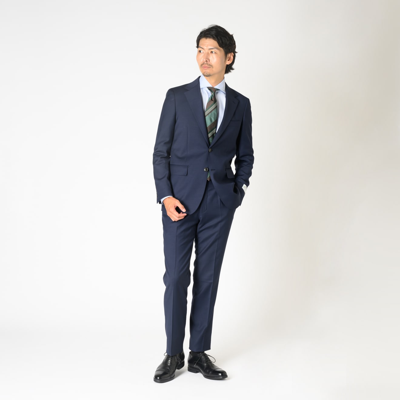 ≪50周年SALE≫PREMIO/REDA/レダ/シングル2釦/ストレッチ/ワンタック