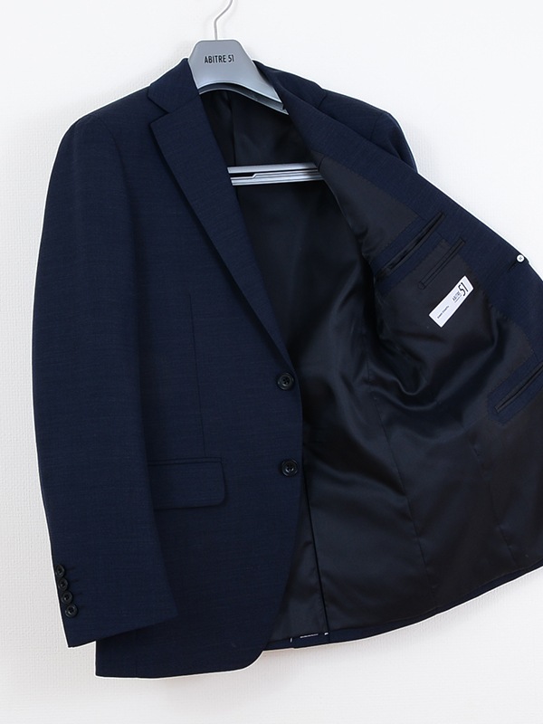 【新品】NATURAL BEAUTY BASIC　パンツスーツ　水洗い可　紺M ≪WEB特価≫パンツ洗える/ベーシック/ネイビー/柄無地/B体展開