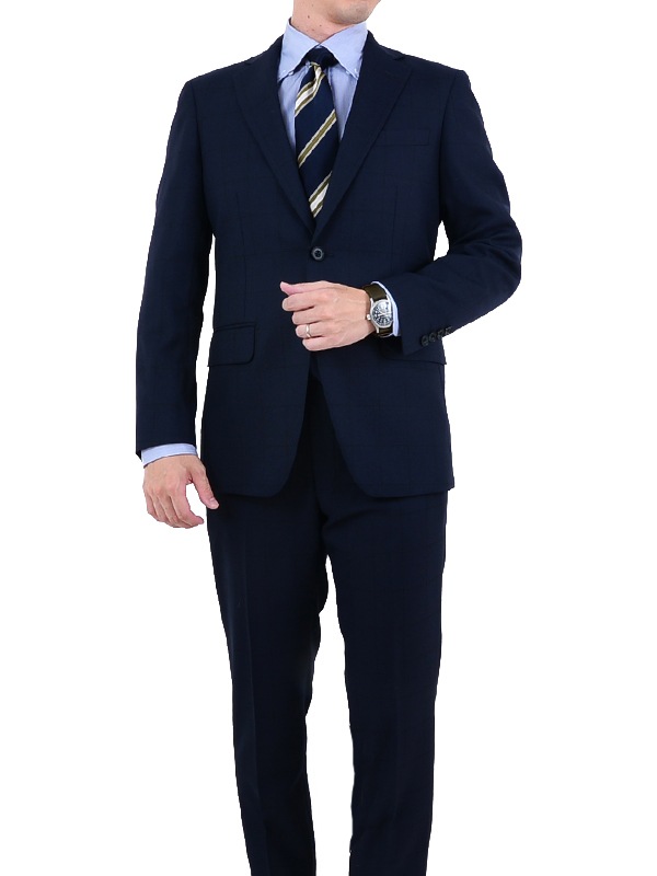 極美品✨ONLY オンリー ビジネス スーツ 洗える ネイビー 紺 チェック ≪歳末SALE≫ウール混/パンツ洗える/ベーシック/ネイビー/チェック