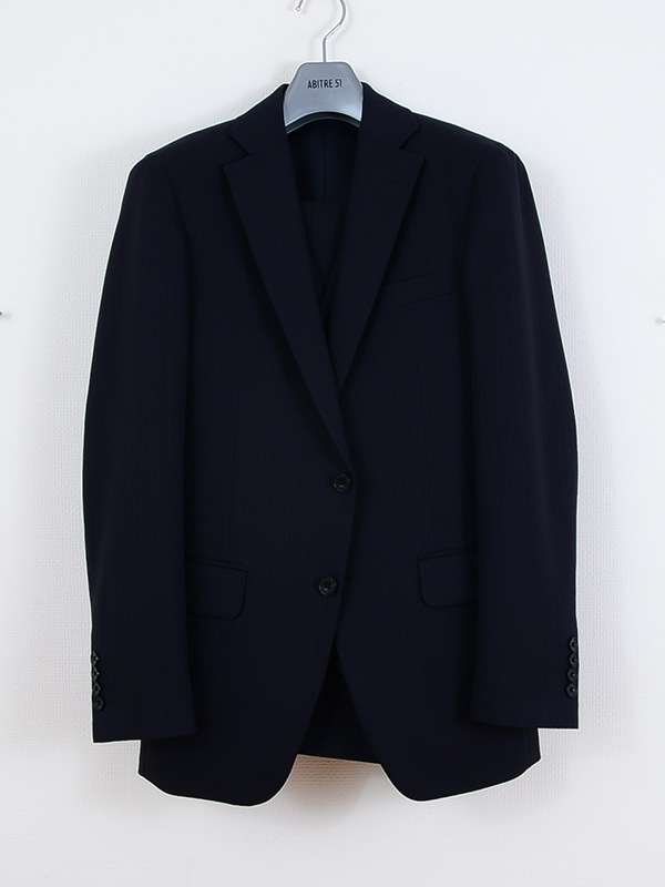 ≪WEB特価≫万能型/洗える/スリーピース/ストレッチ/ネイビー/柄