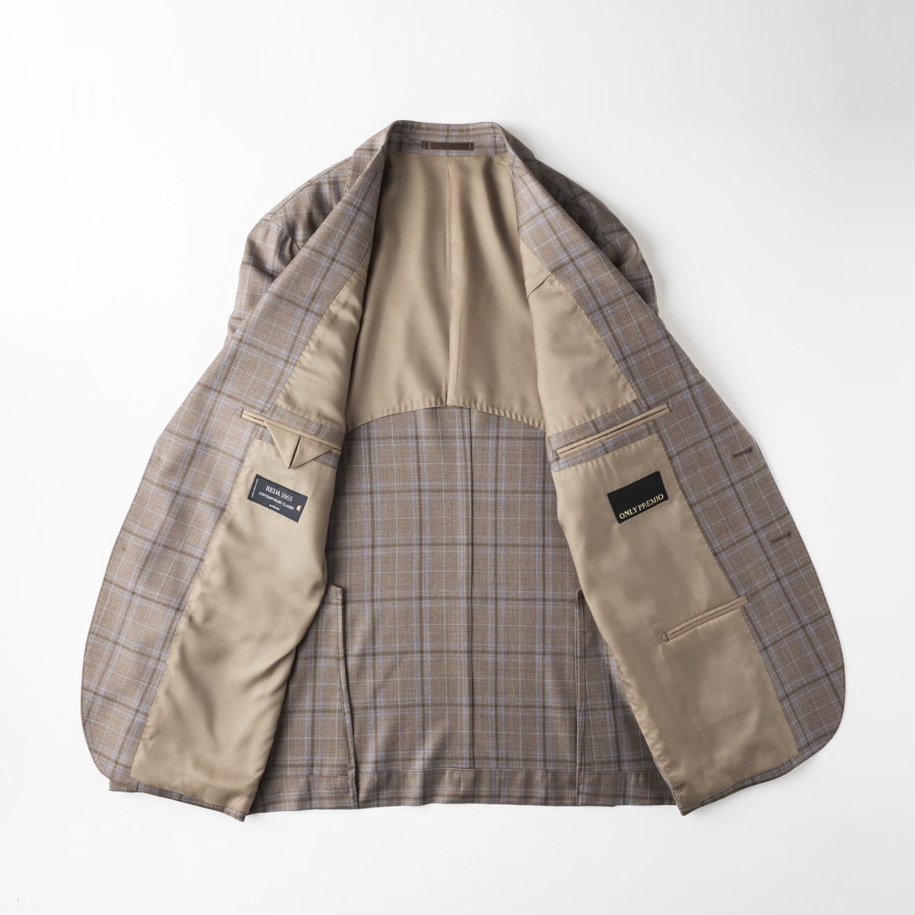 REDA ブラウン チェック柄 ジャケット(夏用) 秋色✨スーツカンパニー
