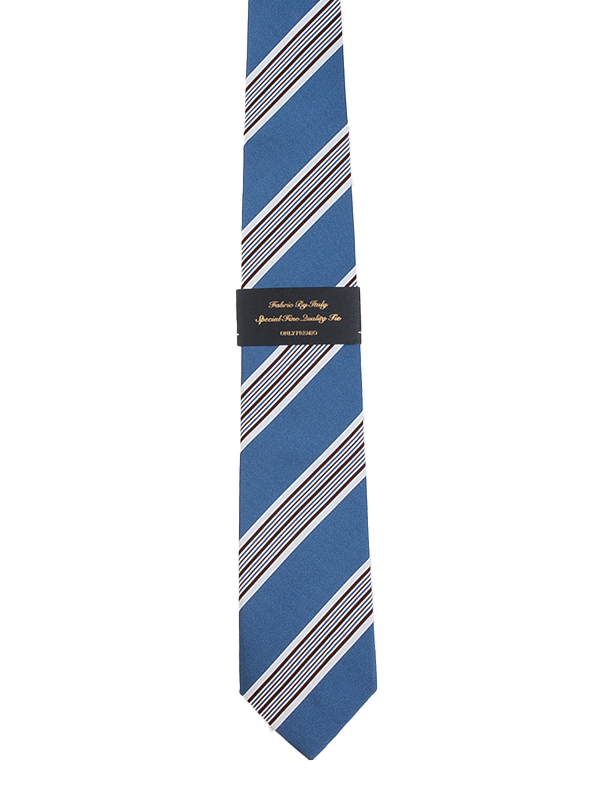 ≪WEB新作≫PREMIO/絹65％綿35％/ブルー/ストライプ/タイ | メンズ商品