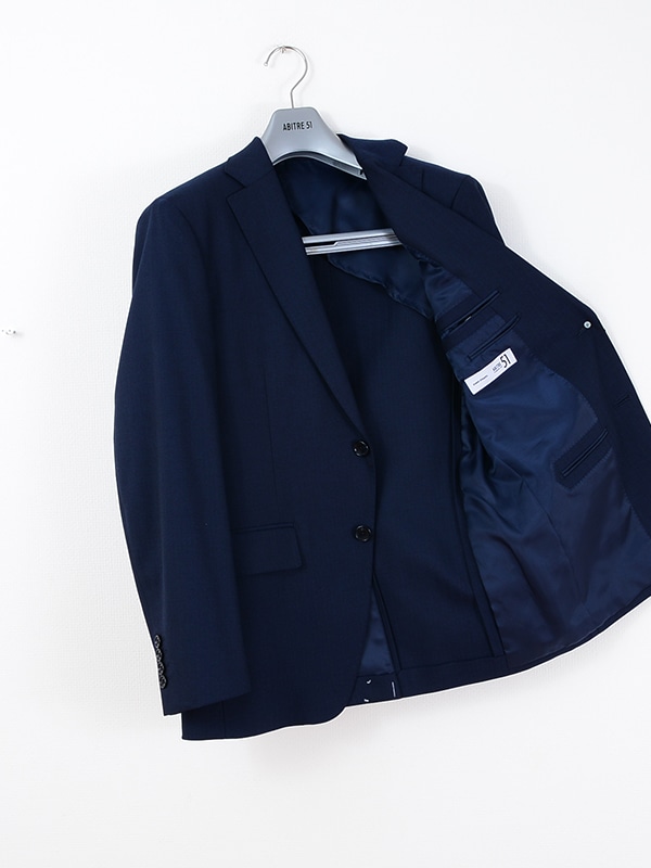 BB6新品未使用！品格の1着！ザ定番！素敵なネイビー無地3ピーススーツ！高品質！ ≪WEB特価≫スリーピース/着用感◎/ネイビー/柄無地/B体展開