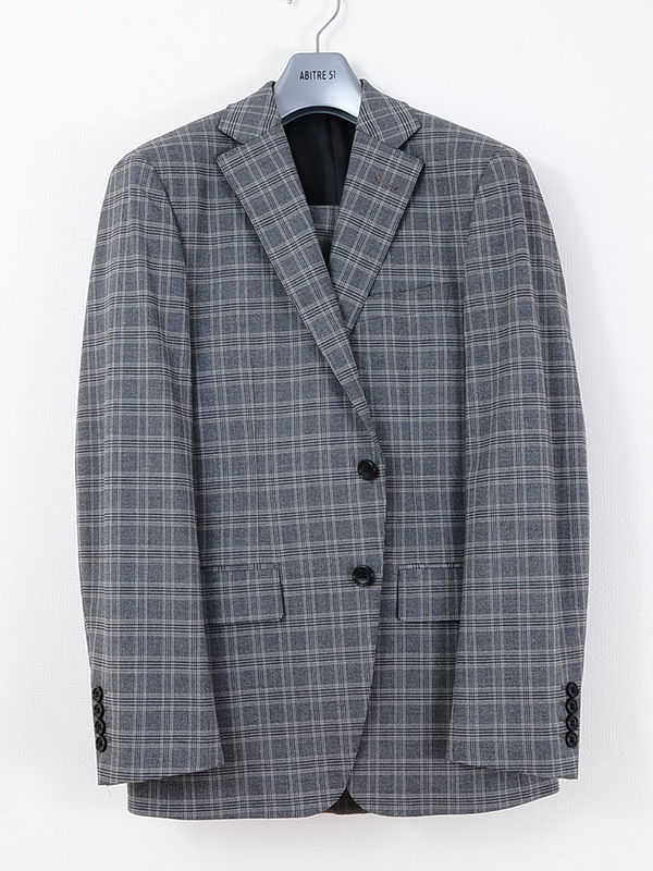 ≪歳末SALE≫2着10％OFF/スリーピース/ストレッチ感/グレー/チェック/B