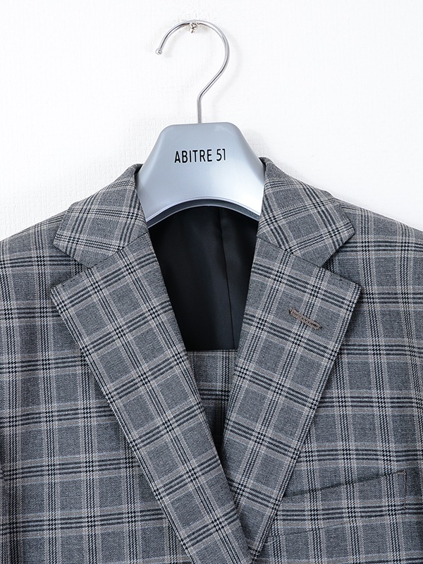 ≪歳末SALE≫2着10％OFF/スリーピース/ストレッチ感/グレー/チェック/B