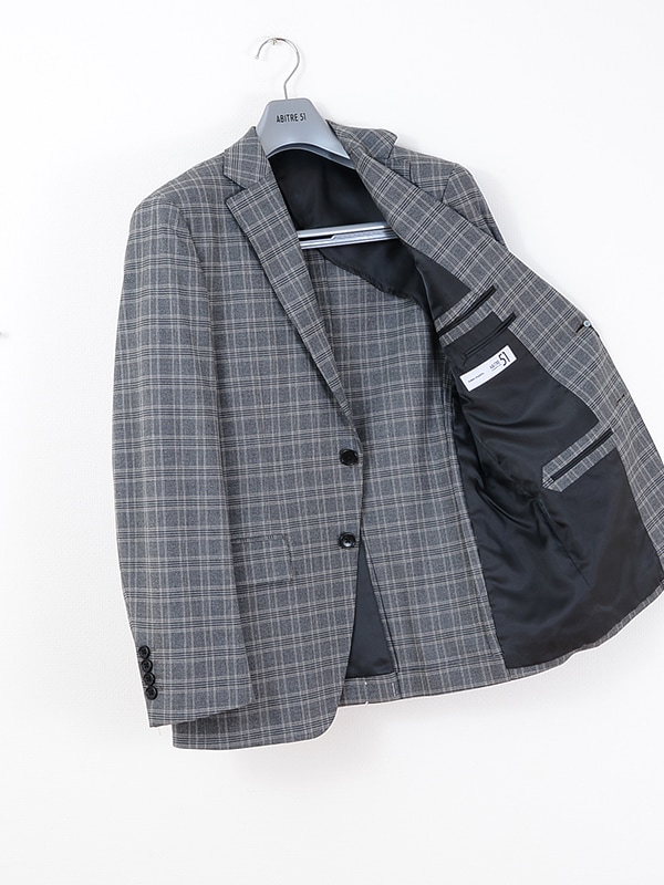 ≪歳末SALE≫2着10％OFF/スリーピース/ストレッチ感/グレー/チェック/B