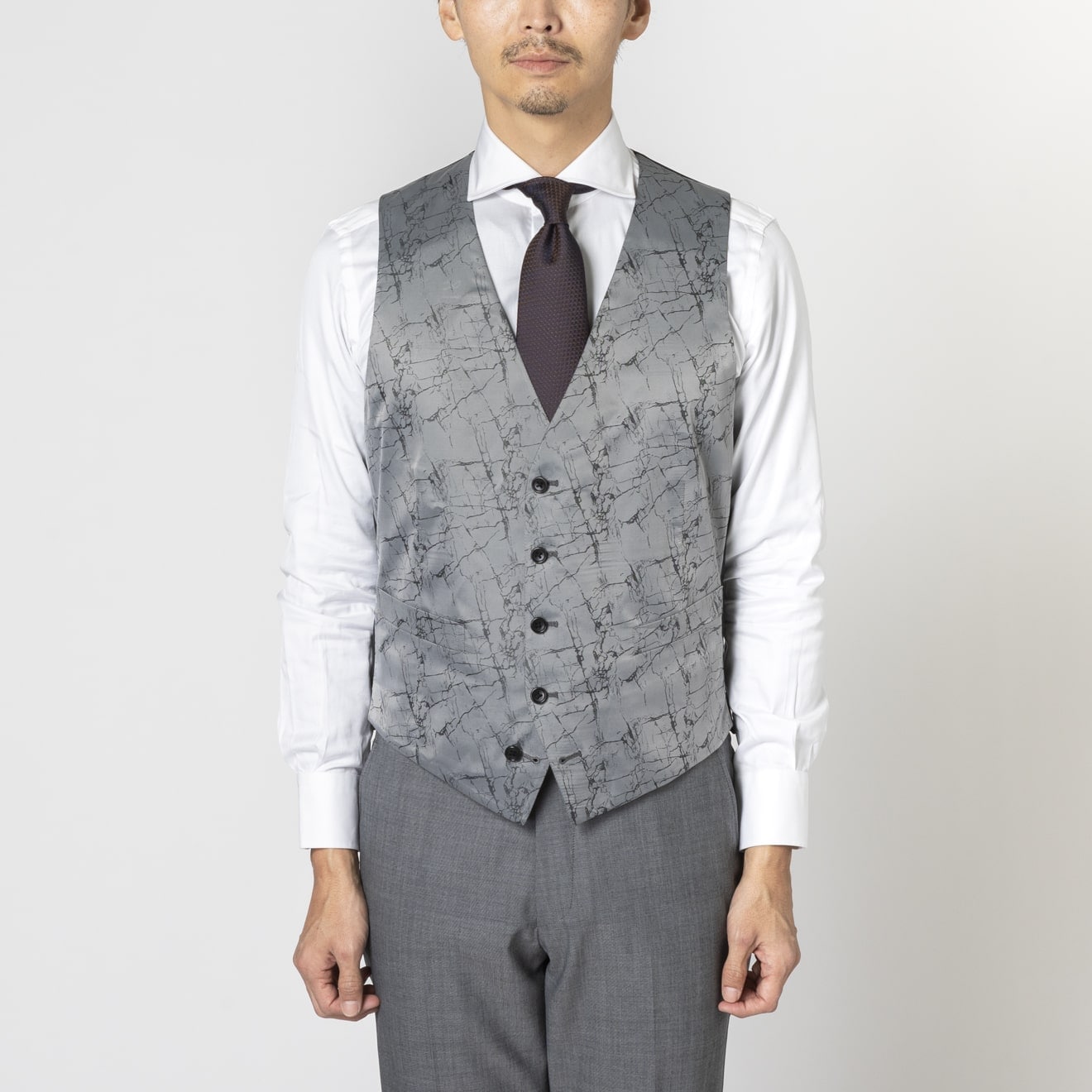 ≪入荷予定≫スリーピース/ リバーシブルベスト/ライトグレー/無地/春