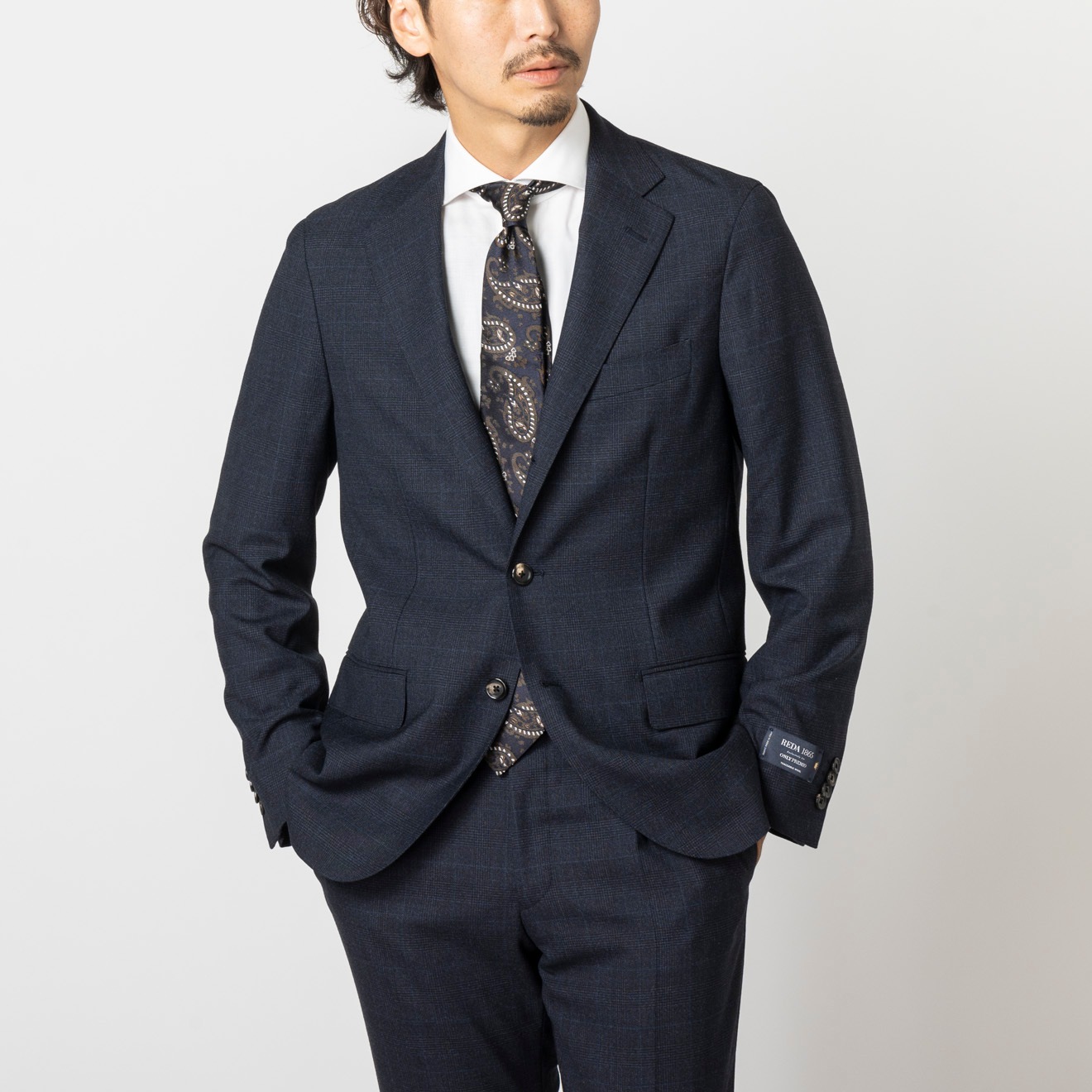 ≪WEB特別≫PREMIO/REDA/レダ/ワンタックスリム/グレンチェック