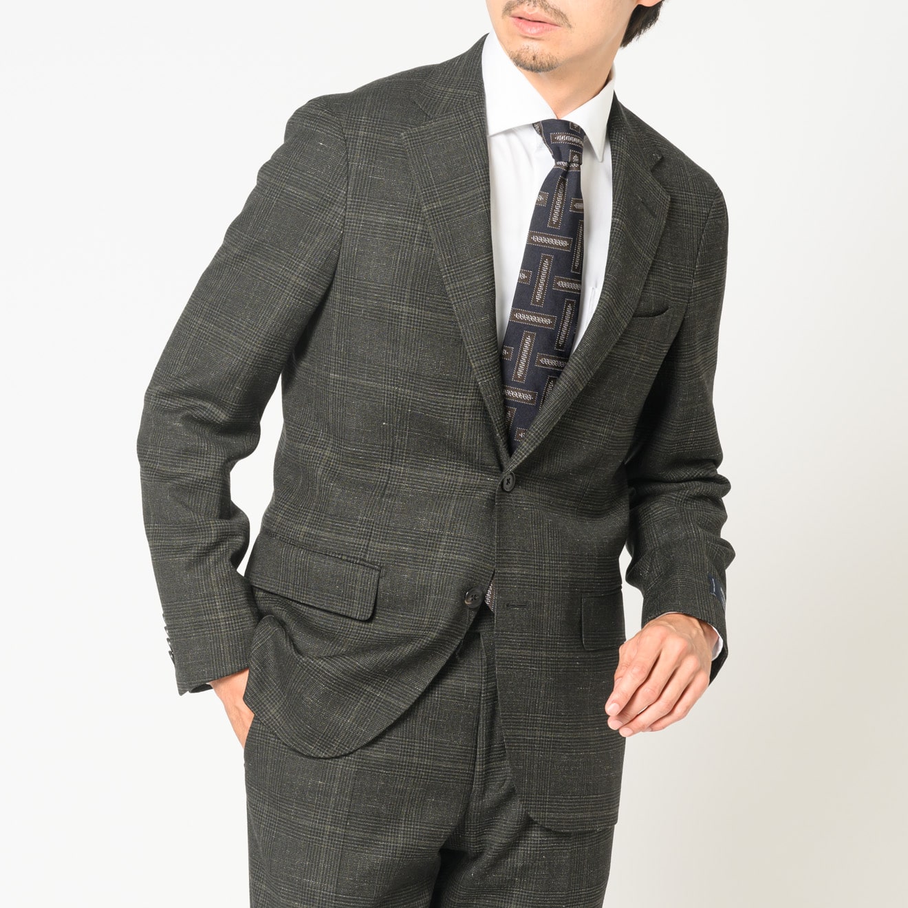 ≪WEB新作≫PREMIO/REDA/WINTER LINEN STRETCH/ワンタックスリム