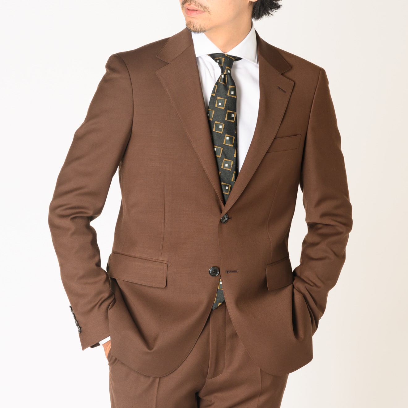≪WEB新作≫PREMIO/PAULO OLIVEIRA/エコ&ウォッシャブル/シングル2釦