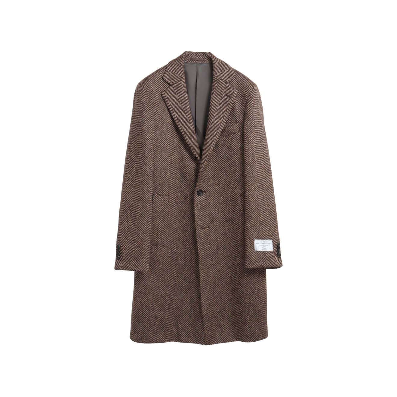 CANONICO 高級 チェスターコート アルパカ シルク モヘア混ツイード S