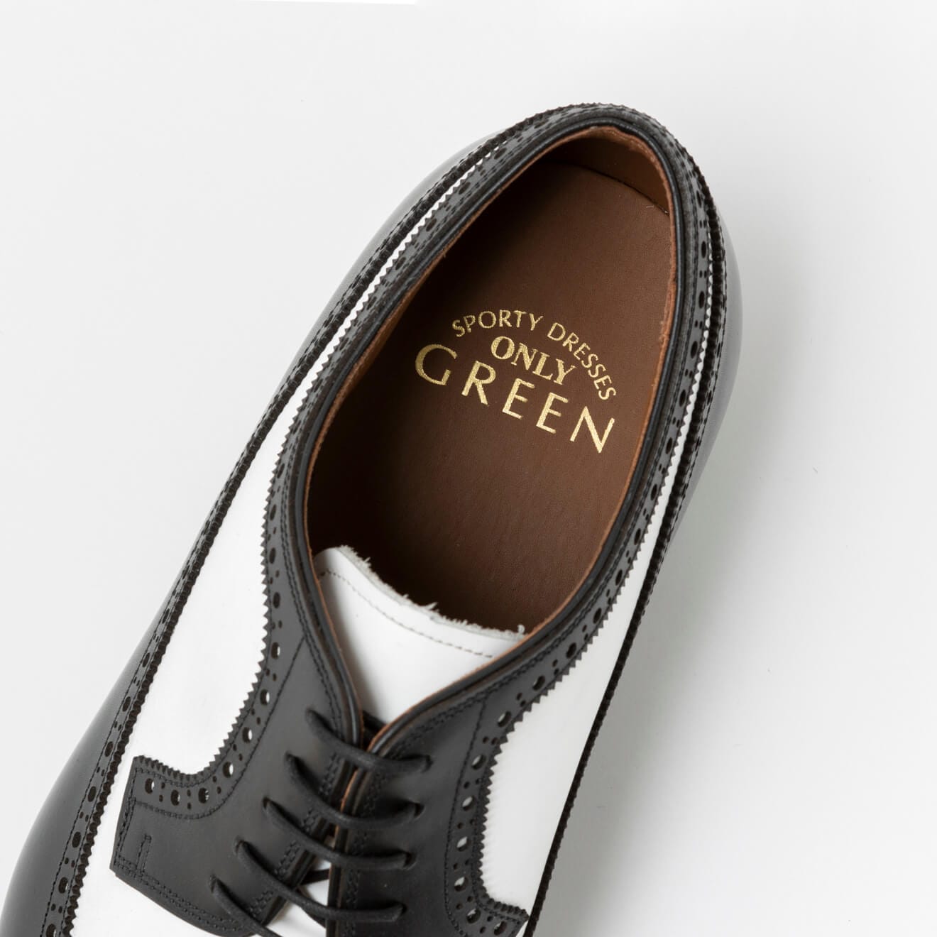 ≪超特価≫超軽量/外羽根/ウイングチップ/ツートン/GREEN/ブラック