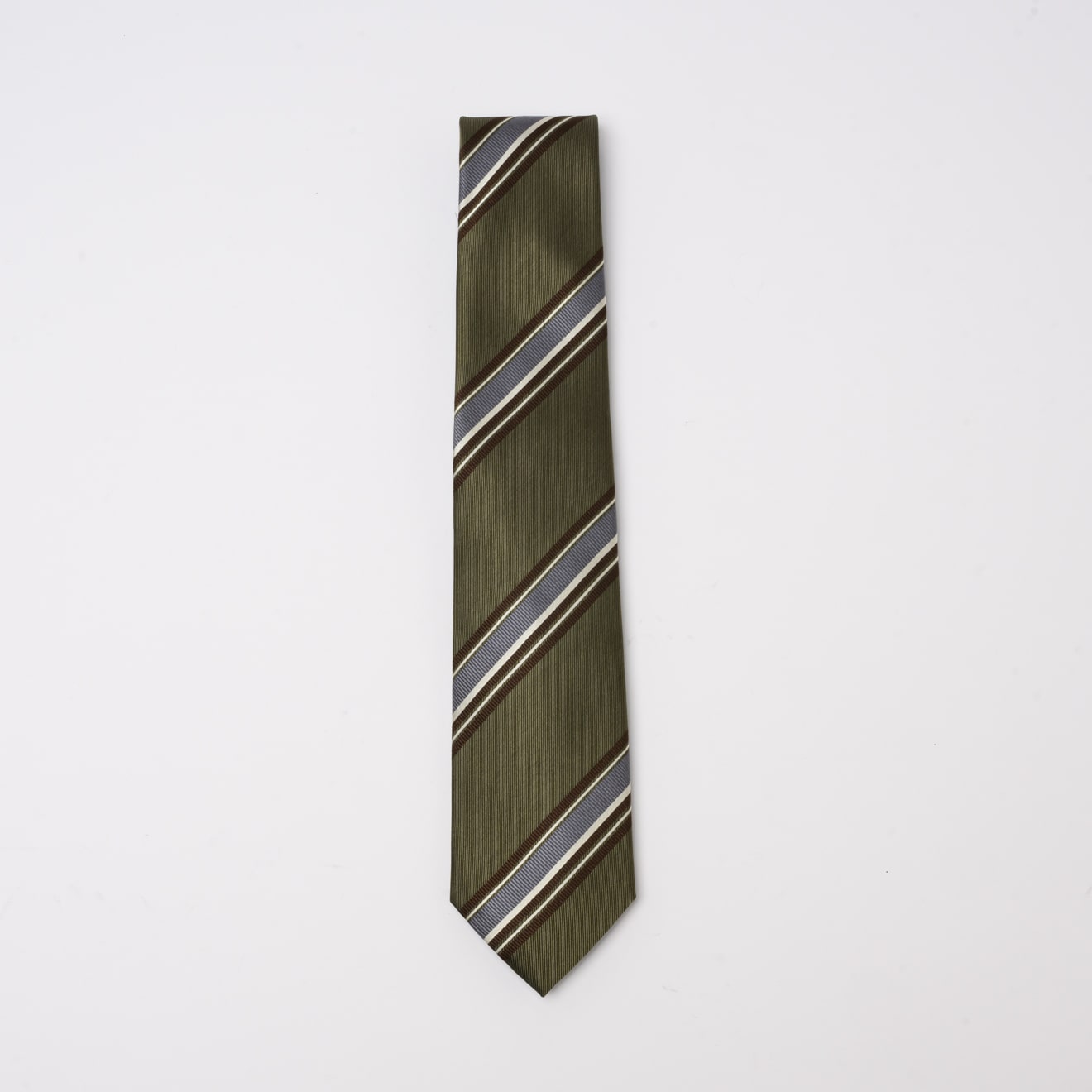 ≪WEB価格≫since1976/日本製/シルク100％/グリーン/ストライプ/タイ