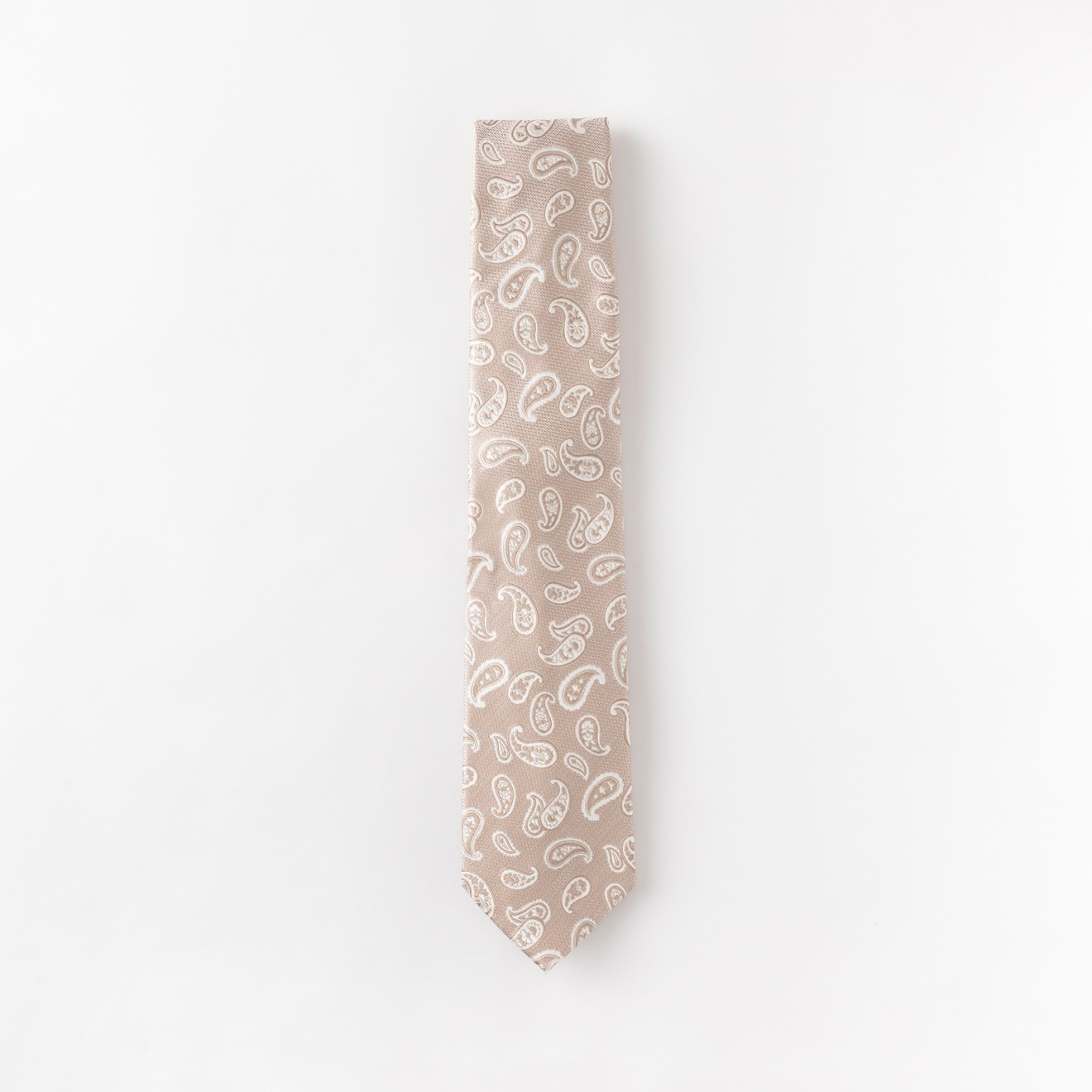 ≪WEB価格≫since1976/日本製/シルク100％/ベージュ/小紋/タイ