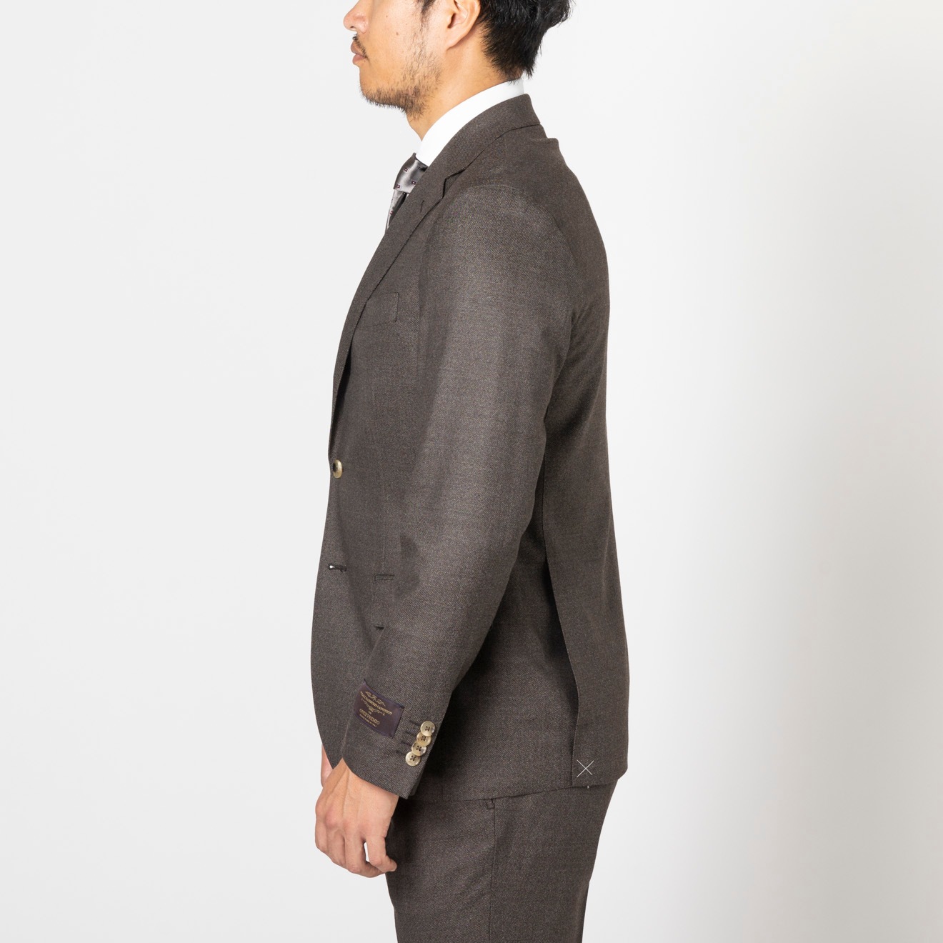 ≪半額SALE≫PREMIO/CANONICO/カノニコ/ワンタックスリム/ブラウン/柄