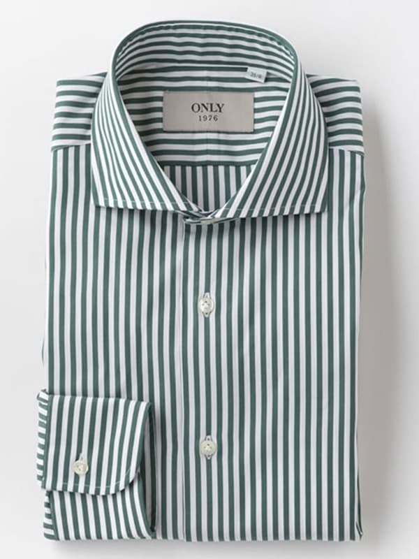 ≪WEB特価≫スリムフィット/コットン100%/防シワ/ホリゾンタル