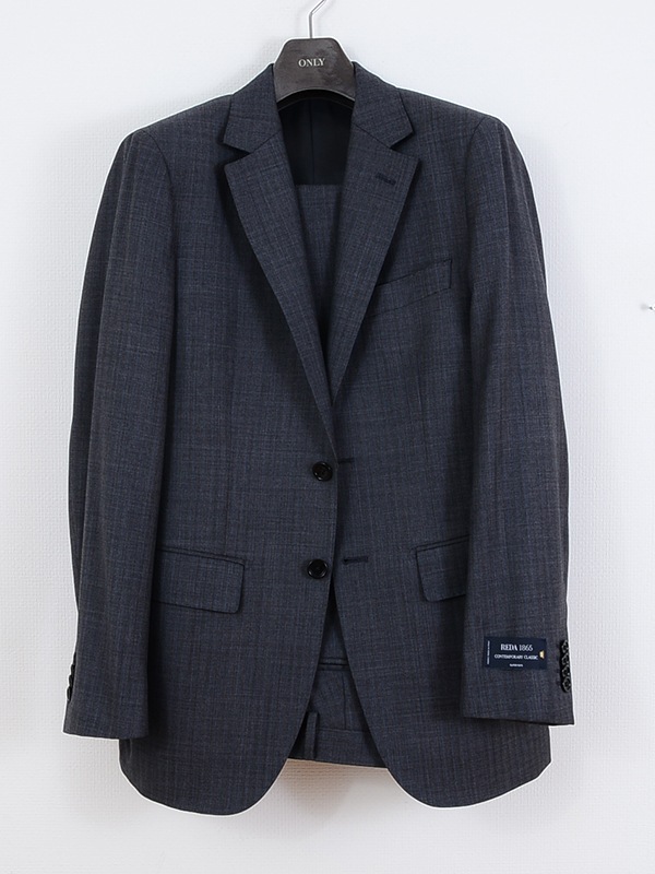 ≪WEB特価≫REDA/レダ/SUPER130'S/毛100％/グレー/ストライプ