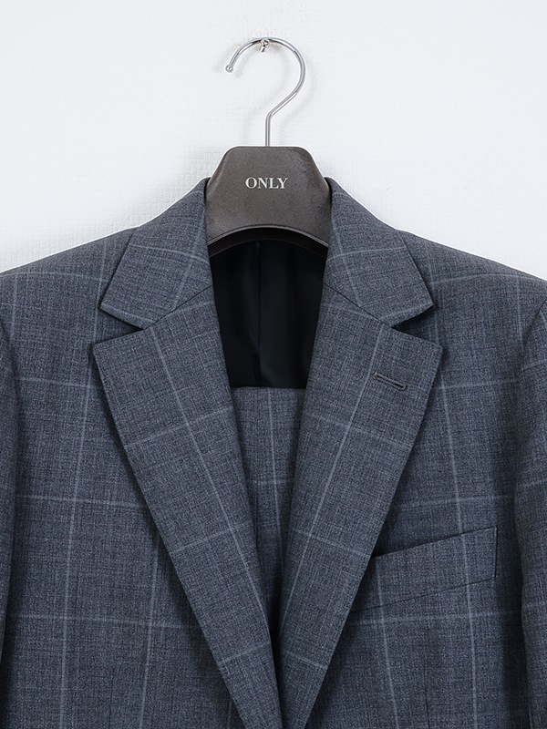 ≪半額SALE≫CANONICO/カノニコ/SUPER110'S/毛100％/グレー/チェック