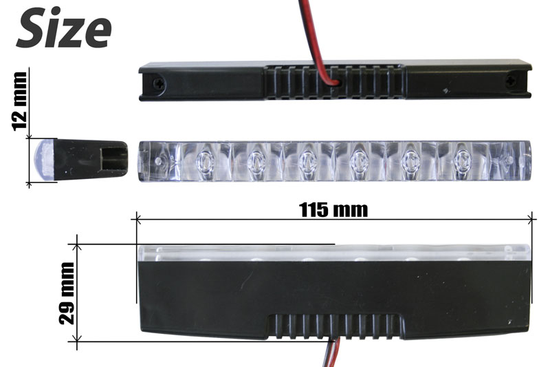 ǥ饤 6LED Daylight ѥȡѡ6LED (ۥ磻or֥롼