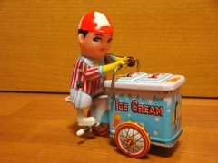 外国製 ブリキ ゼンマイ おもちゃ ICE CREAM 玩具 レア
