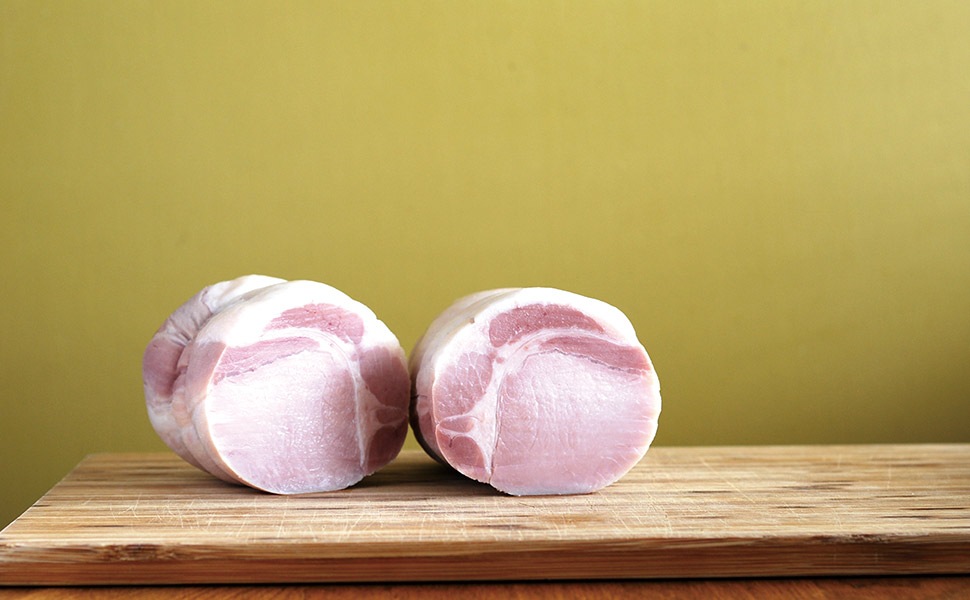 【お買い得！】布巻きロースハムブロック（カナダ、アメリカ産素材使用）800g　冷蔵　送料別