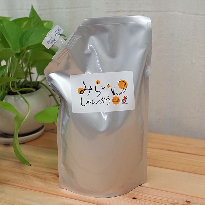 スクワラン配合 アミノ酸石けんシャンプー 心が安らぐ 地肌に優しい 『みらいゆ しゃんぷぅ』 詰替 800mL