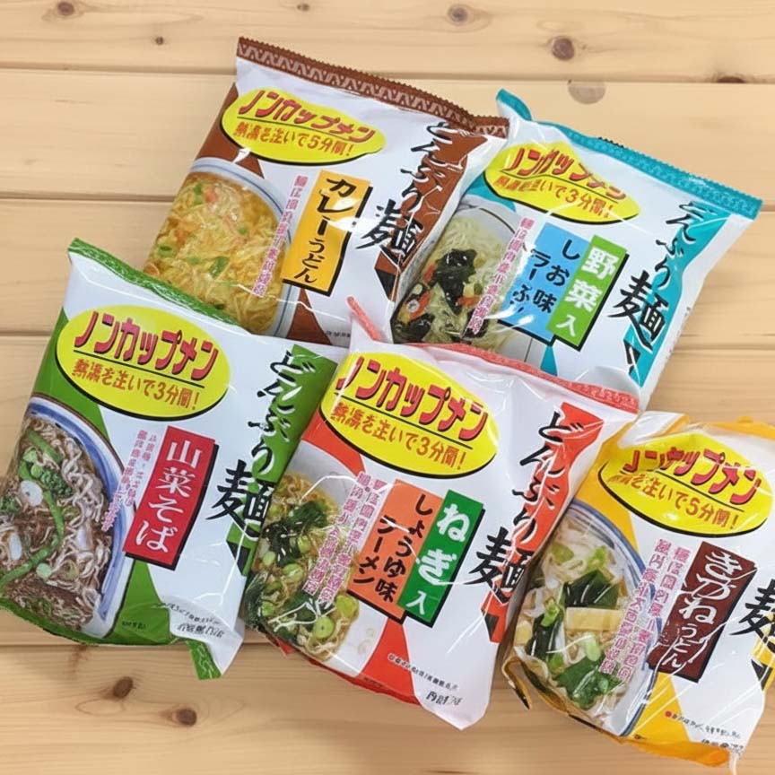 国産小麦粉使用　どんぶり麺　５種詰め合わせ
