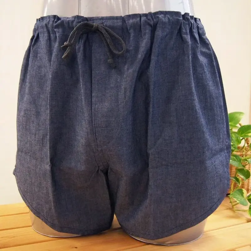 『ゆるエコ』Comfortトランクス ゆるゆる綿100% ミッドナイトブルー（インディンゴロープ染色）