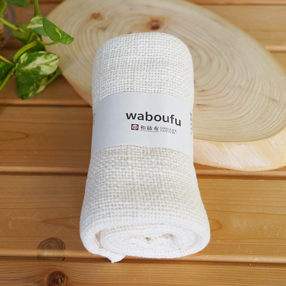 和紡布（わぼうふ） ガラ紡 健康タオル 30×95cm 乾燥肌 体洗い 益久