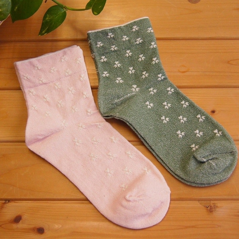 【天衣無縫】やさしいソックス クローバー